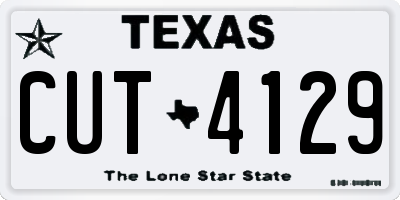 TX license plate CUT4129