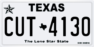 TX license plate CUT4130