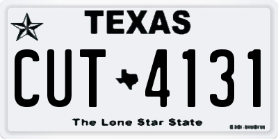 TX license plate CUT4131