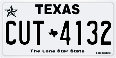 TX license plate CUT4132