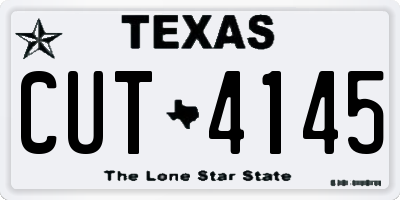 TX license plate CUT4145