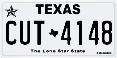 TX license plate CUT4148