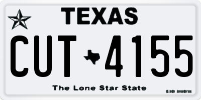 TX license plate CUT4155