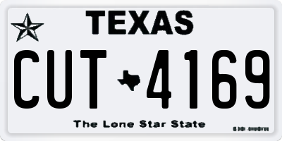 TX license plate CUT4169