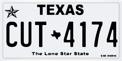 TX license plate CUT4174