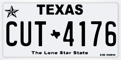 TX license plate CUT4176
