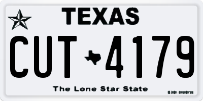 TX license plate CUT4179