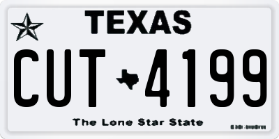 TX license plate CUT4199