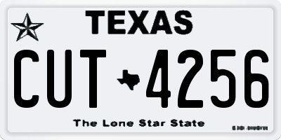 TX license plate CUT4256
