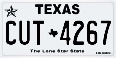 TX license plate CUT4267