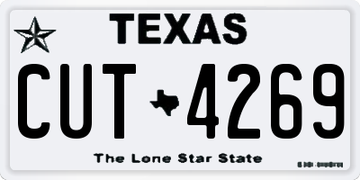 TX license plate CUT4269
