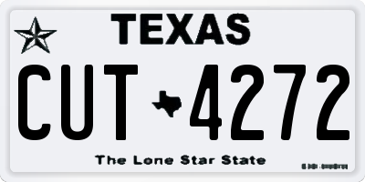 TX license plate CUT4272