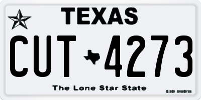 TX license plate CUT4273