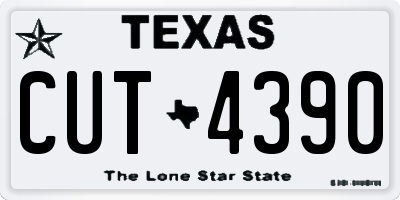 TX license plate CUT4390