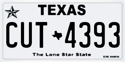 TX license plate CUT4393