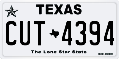 TX license plate CUT4394