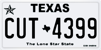 TX license plate CUT4399