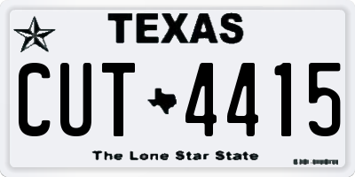 TX license plate CUT4415