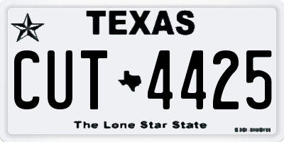 TX license plate CUT4425
