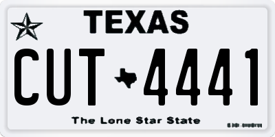 TX license plate CUT4441
