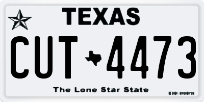 TX license plate CUT4473