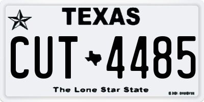 TX license plate CUT4485