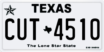 TX license plate CUT4510