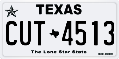 TX license plate CUT4513