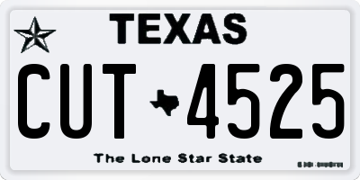 TX license plate CUT4525