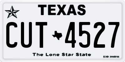 TX license plate CUT4527