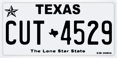 TX license plate CUT4529