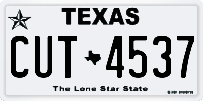 TX license plate CUT4537