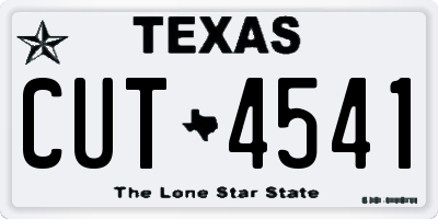 TX license plate CUT4541