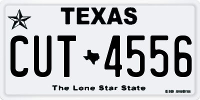TX license plate CUT4556
