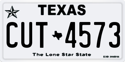 TX license plate CUT4573