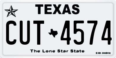 TX license plate CUT4574