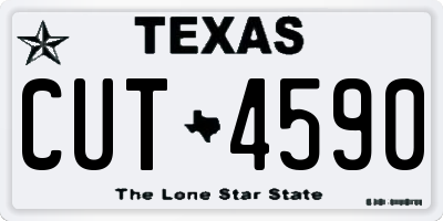 TX license plate CUT4590