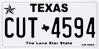 TX license plate CUT4594