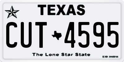 TX license plate CUT4595