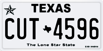TX license plate CUT4596