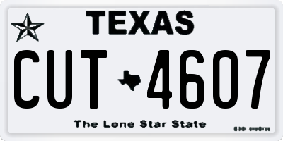TX license plate CUT4607