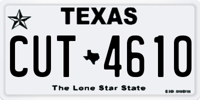 TX license plate CUT4610