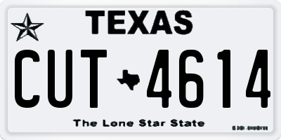 TX license plate CUT4614