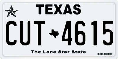 TX license plate CUT4615