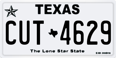 TX license plate CUT4629
