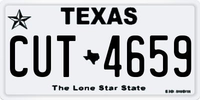 TX license plate CUT4659
