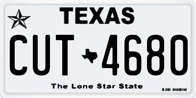 TX license plate CUT4680