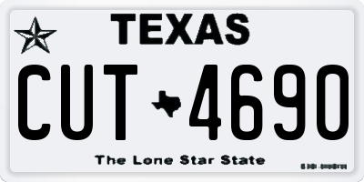 TX license plate CUT4690