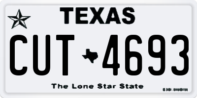 TX license plate CUT4693