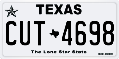 TX license plate CUT4698